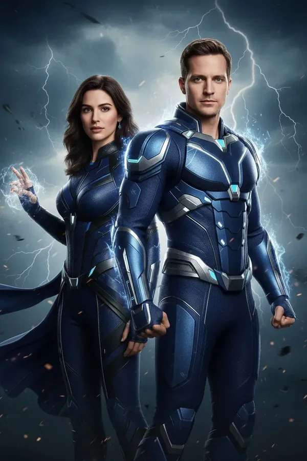 Guests transformed into superheroes by the AI photo booth