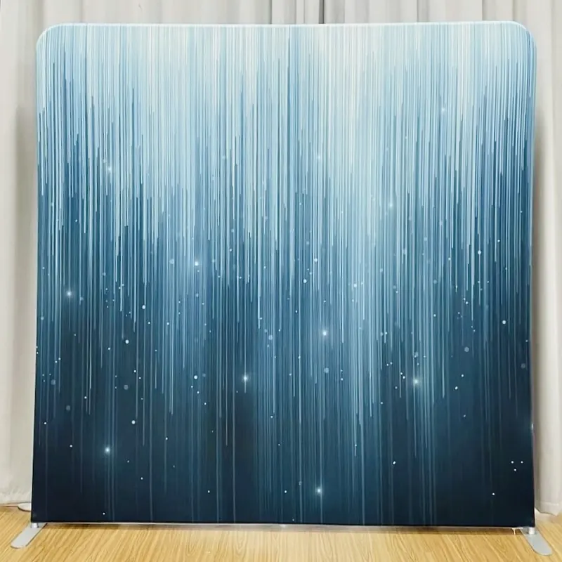 Fondo de cascada azul para photobooth en Miami
