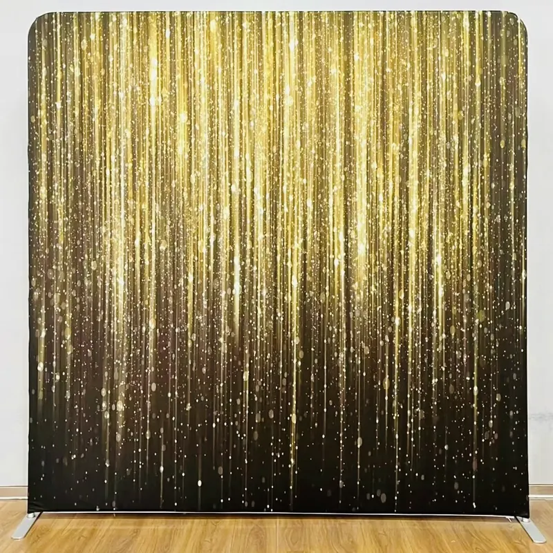 Fondo de brillo dorado para photobooth en Miami