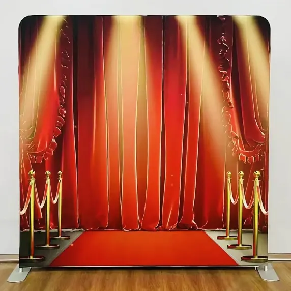 Montaje con alfombra roja para photobooth en Miami