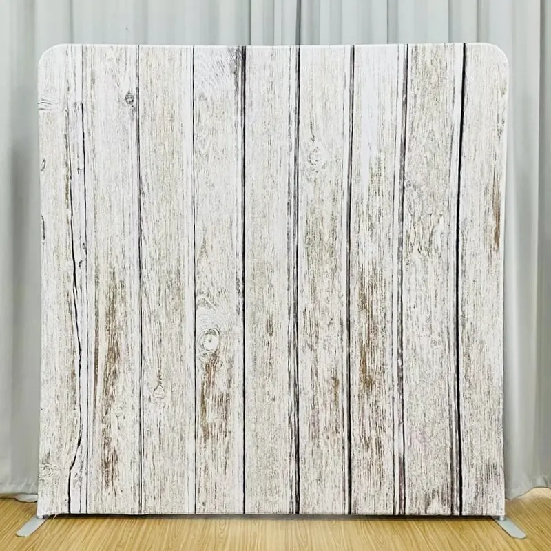 Fondo de madera blanqueada para photobooth en Miami