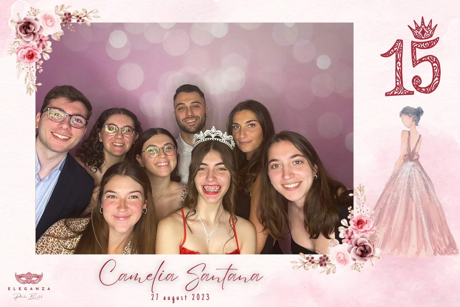 Diseño personalizado en tono palo de rosa para una quinceañera en Miami